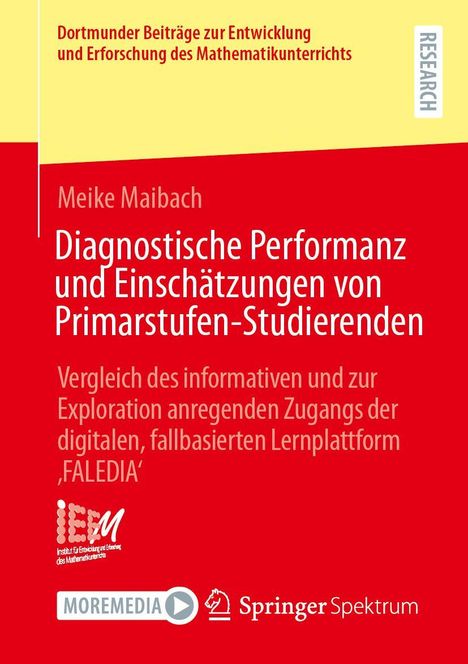 Titel: "Diagnostische Performanz und Einschätzungen von Primarstufen-Studierenden." Rotes Buchcover.