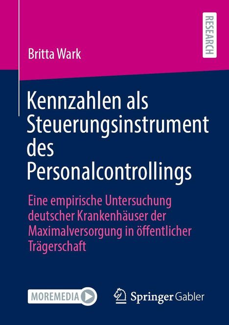 Oben steht "Britta Wark". Darunter: "Kennzahlen als Steuerungsinstrument des Personalcontrollings". Fachbuchcover mit Logos.