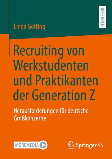 Recruiting von Werkstudenten und Praktikanten der Generation Z. Orange-grünes Buchcover mit Logo und Titeltexten.