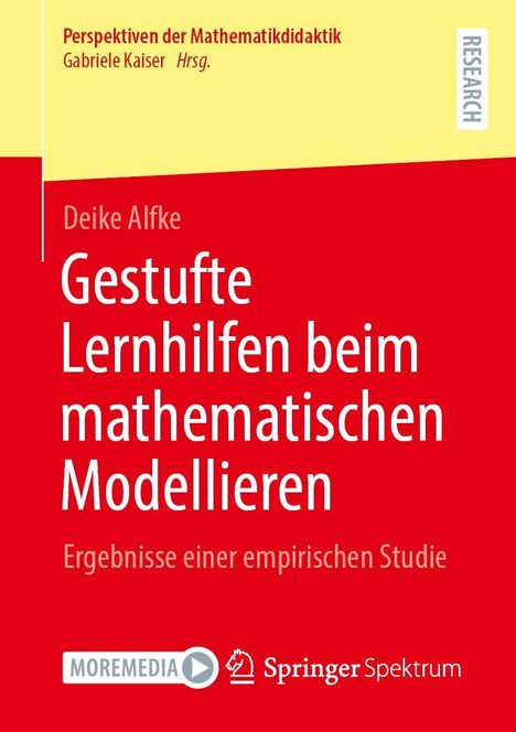 Titel: "Gestufte Lernhilfen beim mathematischen Modellieren". Autoren: Deike Alfke. Farbiges Design in Rot und Gelb.