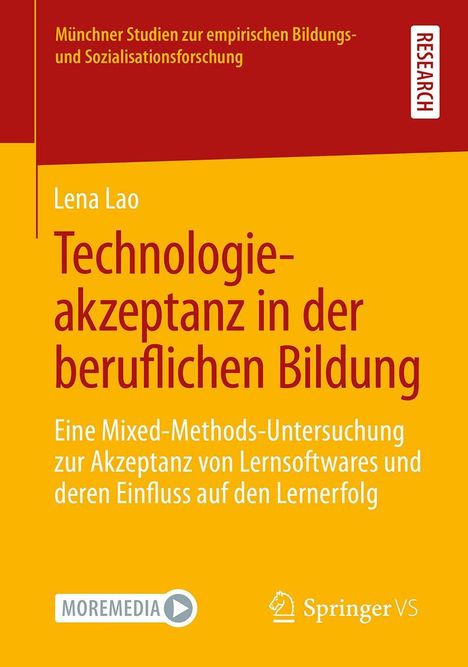 Titel: Technologieakzeptanz in der beruflichen Bildung. Oben ein rotes Banner mit der Aufschrift RESEARCH.