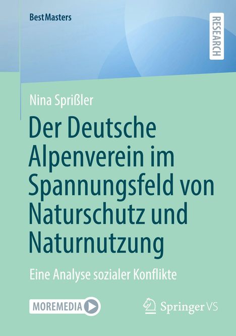 „Der Deutsche Alpenverein im Spannungsfeld von Naturschutz und Naturnutzung“ von Nina Sprißler. Springer VS Logo.
