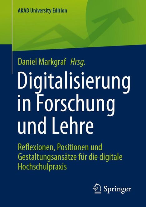 Text: Digitalisierung in Forschung und Lehre. Gestaltung in Blau und Grün. Springer-Logo unten rechts.