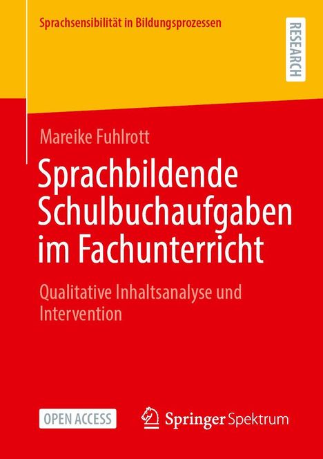 Sprachbildende Schulbuchaufgaben im Fachunterricht, Mareike Fuhlrott, Qualitative Inhaltsanalyse. Springer Spektrum Logo.