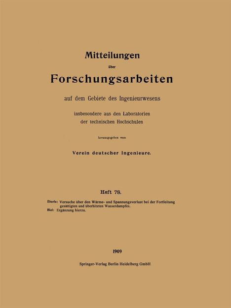 Verein Deutscher Ingenieure: Mitteilungen über Forschungsarbeiten auf dem Gebiete des Ingenieurwesens, Buch