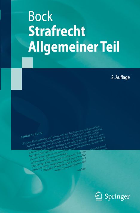 Dennis Bock: Strafrecht Allgemeiner Teil, Buch