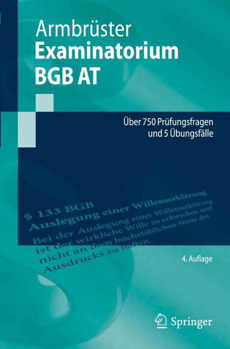 Christian Armbrüster: Examinatorium BGB AT, Buch