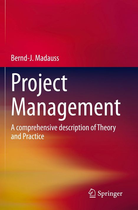 "Project Management" von Bernd-J. Madauss, mit Farbverlauf in Rot und Gelb, Springer-Logo unten rechts.