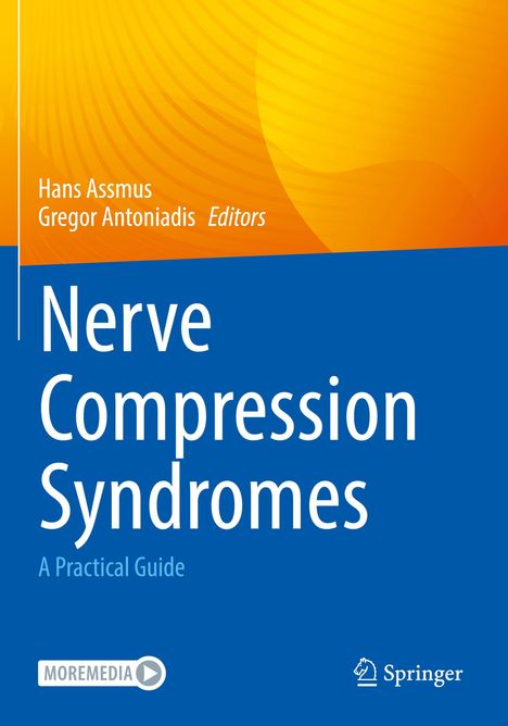 Titel: "Nerve Compression Syndromes - A Practical Guide". Farben: oben orange, unten blau. Springer-Logo unten.