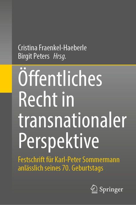 „Öffentliches Recht in transnationaler Perspektive“. Oben Namen der Herausgeberinnen. Springer-Logo unten rechts.
