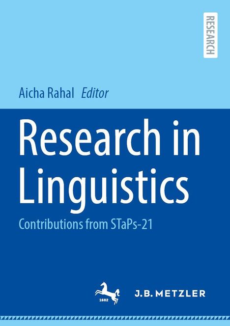"Research in Linguistics" von Aicha Rahal, Editor. Logo von J.B. Metzler unten.