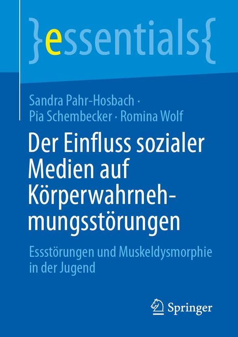 Titel auf blauem Hintergrund: "Der Einfluss sozialer Medien auf Körperwahrnehmungsstörungen." Springer-Logo unten.