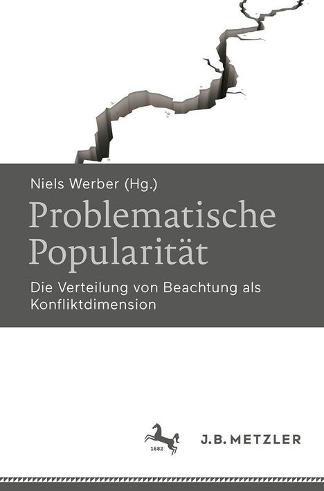 Titel: "Problematische Popularität". Untertitel: "Die Verteilung von Beachtung als Konfliktdimension". Riss-Illustration.