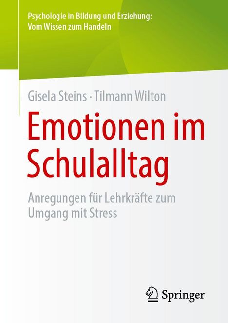 „Psychologie in Bildung und Erziehung: Vom Wissen zum Handeln“. Buchcover in Weiß mit grünem Farbverlauf und Springer-Logo.