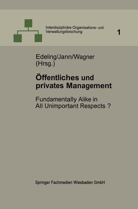 Thomas Edeling: Öffentliches und privates Management, Buch