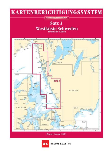 Berichtigung Sportbootkarten Satz 3: Westküste Schweden (Aus, Karten