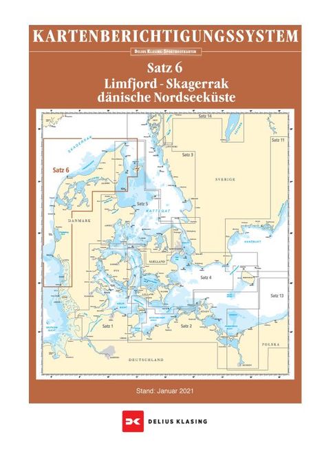 Berichtigung Sportbootkarten Satz 6: Limfjord - Skagerrak -, Karten
