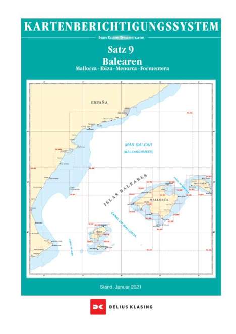 Berichtigung Sportbootkarten Satz 9: Balearen (Ausgabe 2021), Karten