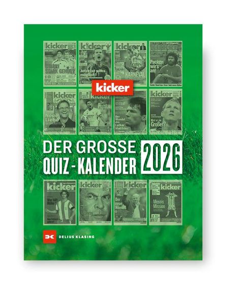 Der große kicker Quiz-Kalender 2026, Kalender