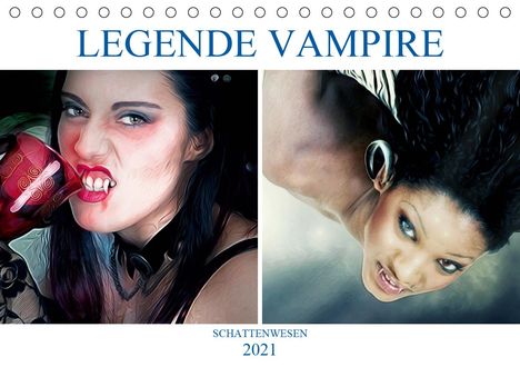 Liselotte Brunner-Klaus: Brunner-Klaus, L: Legende Vampire (Tischkalender 2021 DIN A5, Kalender