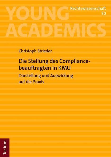 Titel: "Die Stellung des Compliance-beauftragten in KMU". Gelbes Cover, Streifenmuster, seriöses Design.