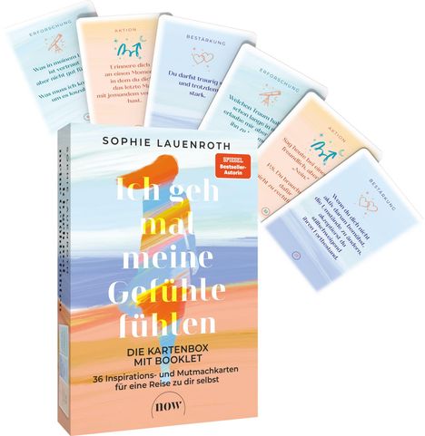 Kartenbox „Ich geh mal meine Gefühle fühlen“ von Sophie Lauenroth mit 36 Inspirations- und Mutmachkarten.
