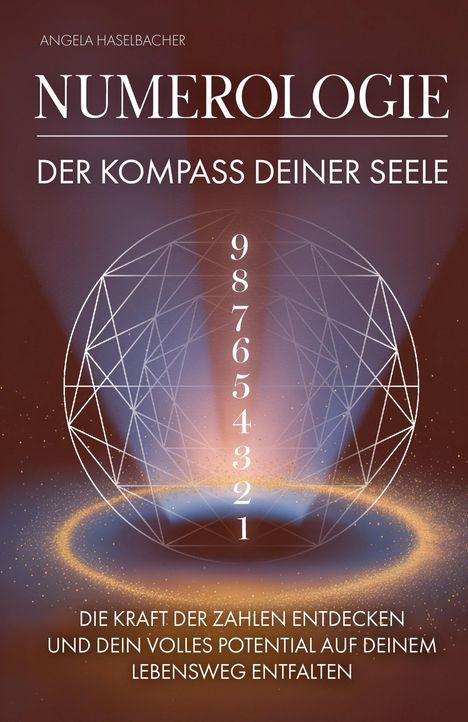 Titel: "Numerologie - Der Kompass deiner Seele". Text: "Die Kraft der Zahlen entdecken und dein volles Potential entfalten". Illustration: Kugel mit Zahlen.