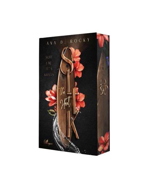 Eine Box mit floralem Design. Texte: "ANA D. ROCKY", "SURF LIKE IT'S KHAOS", "the Heat", "SLICK", "Whisper".