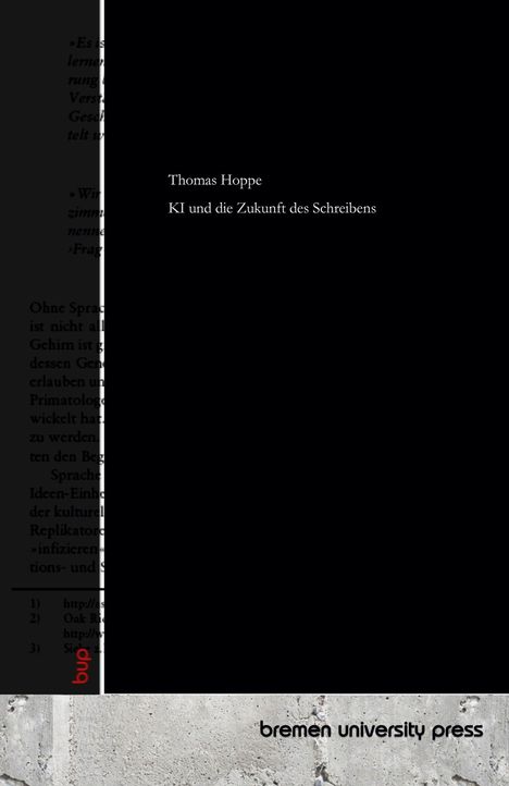 Thomas Hoppe: KI und die Zukunft des Schreibens, Buch