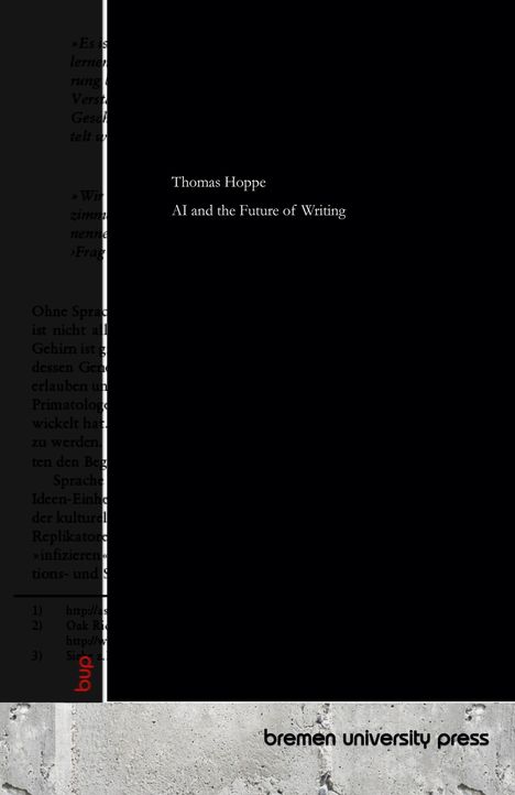 Thomas Hoppe: AI and the Future of Writing, Buch
