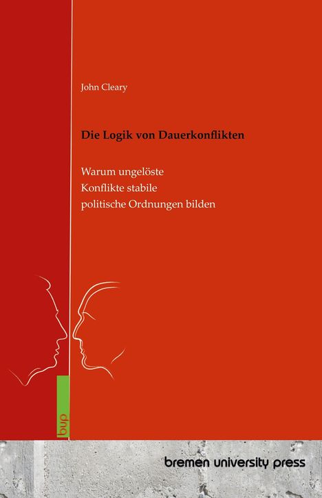 "Die Logik von Dauerkonflikten. Warum ungelöste Konflikte stabile politische Ordnungen bilden". Illustration von zwei Gesichtern im Profil.