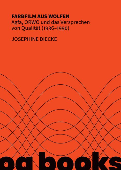 FARBFILM AUS WOLFEN, Agfa, ORWO und das Versprechen von Qualität (1936–1990), JOSEPHINE DIECKE. Hintergrund: Orange, schwarze Wellenlinien.