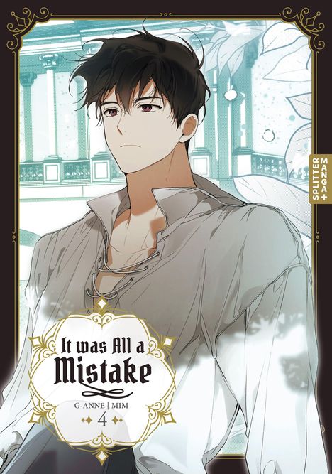 "It was All a Mistake" steht auf einem dekorativen Banner. Ein nachdenklicher Mann mit zerzaustem Haar schaut ernst.