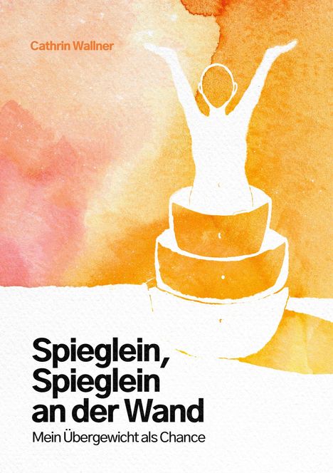 „Spieglein, Spieglein an der Wand. Mein Übergewicht als Chance.“ Silhouette einer Person vor orangem Hintergrund.