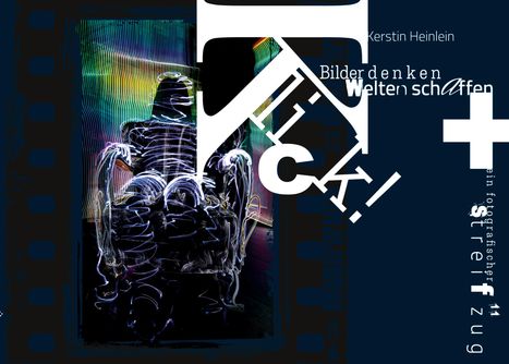 "Kerstin Heinlein, Bilder denken Welten schaffen. Ein fotografischer Streifzug." Abstrakte Linien und leuchtende Farben.