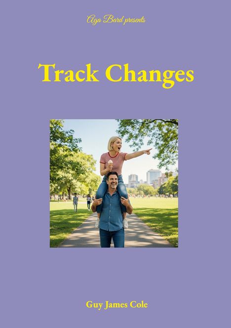 „Track Changes“ von Guy James Cole, präsentiert von Aga Bard. Ein Mann trägt eine Frau mit Eis auf den Schultern im Park.