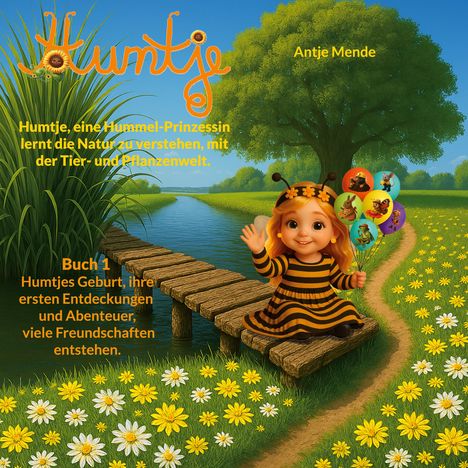 Antje Mende: Humtje, eine Hummel-Prinzessin lernt die Natur zu verstehen, mit der Tier- und Pflanzenwelt., Buch
