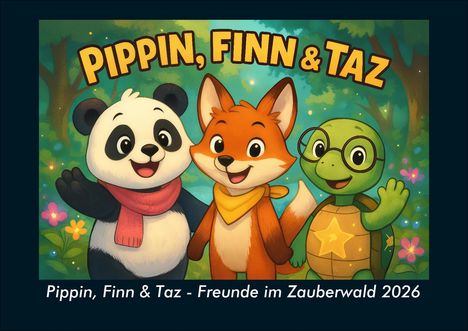 Kevin Heber: Pippin, Finn & Taz - Freunde im Zauberwald 2026 Fotokalender DIN A4, Buch