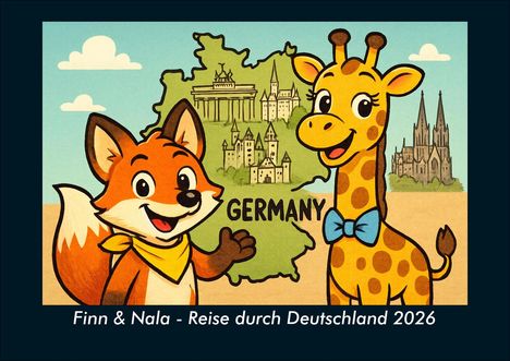 Kevin Heber: Finn & Nala - Reise durch Deutschland 2026 Fotokalender DIN A4, Kalender