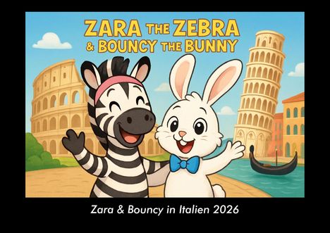 Kevin Heber: Zara & Bouncy in Italien 2026 Fotokalender DIN A3, Kalender