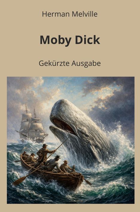 **Herman Melville**

**Moby Dick**

**Gekürzte Ausgabe**

Ein dramatisches Gemälde zeigt einen riesigen Wal vor einem Boot mit Seeleuten.