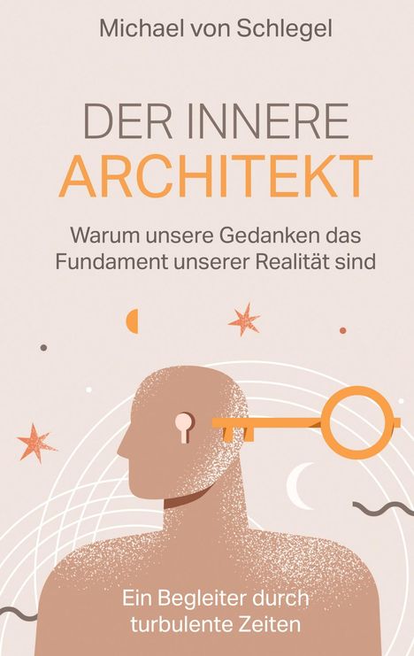 „Der innere Architekt“ von Michael von Schlegel. Illustration eines Kopfes mit Schlüsselloch und Schlüssel.