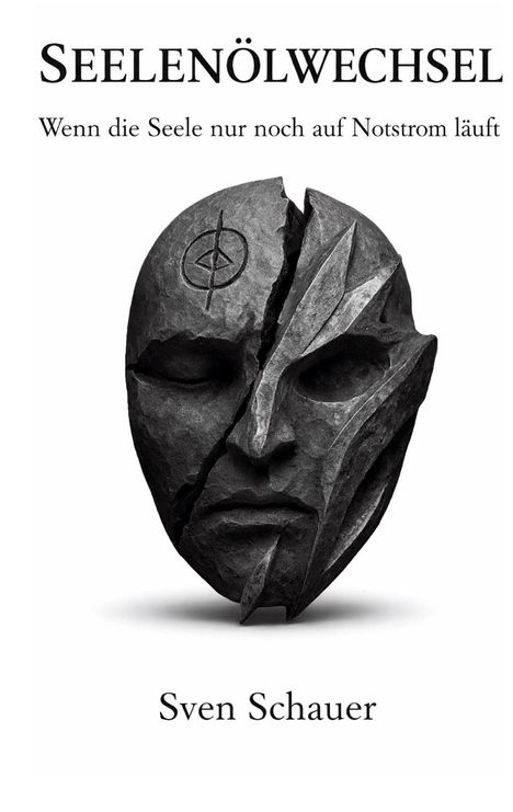 "Seelenölwechsel: Wenn die Seele nur noch auf Notstrom läuft" steht über einem zerbrochenen steinernen Gesicht. Darunter: Sven Schauer.