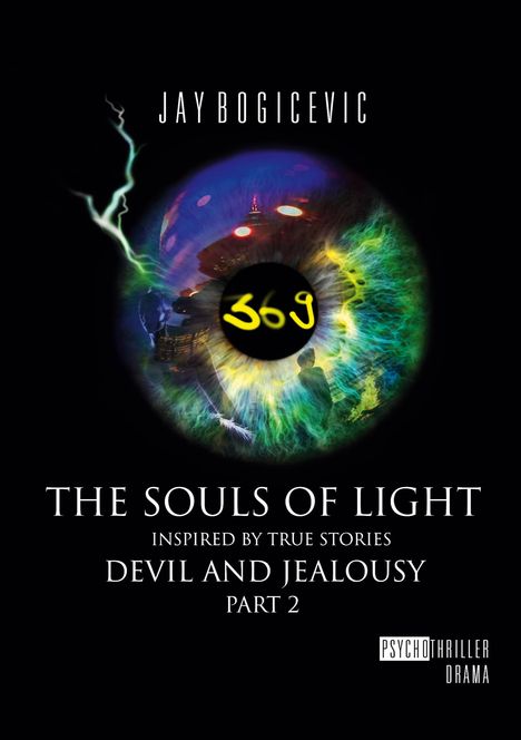 Titel: "The Souls of Light"; Untertitel: "Devil and Jealousy Part 2". Ein großes Auge dominiert das Bild.