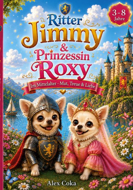 "Ritter Jimmy & Prinzessin Roxy" und "Im Mittelalter - Mut, Treue & Liebe" über zwei Chihuahuas in Ritter- und Prinzessinnenkostümen.