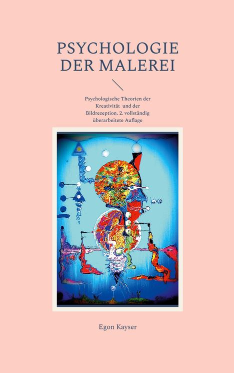 PSYCHOLOGIE DER MALEREI, Theorien der Kreativität. Illustration mit abstrakten, bunten Formen vor blauem Hintergrund.