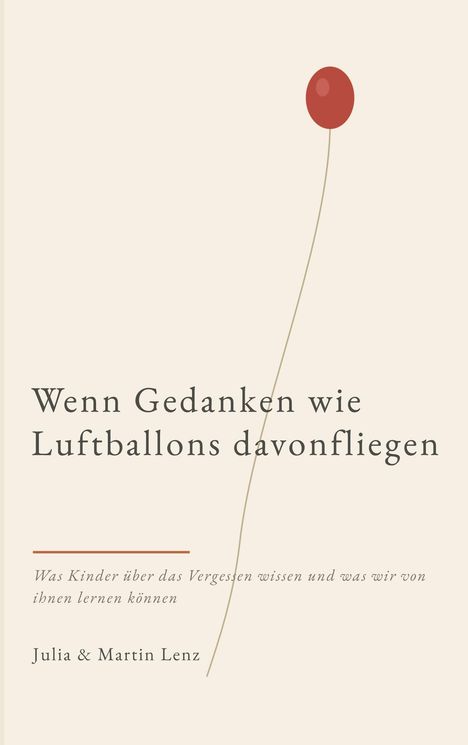 „Wenn Gedanken wie Luftballons davonfliegen“, darunter: „Was Kinder über das Vergessen wissen...“. Ein roter Ballon.