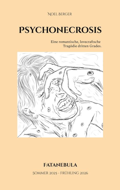 "PSYCHONECROSIS: eine romantische, lovecraftsche Tragödie dritten Grades. Illustration eines schreienden Gesichts."