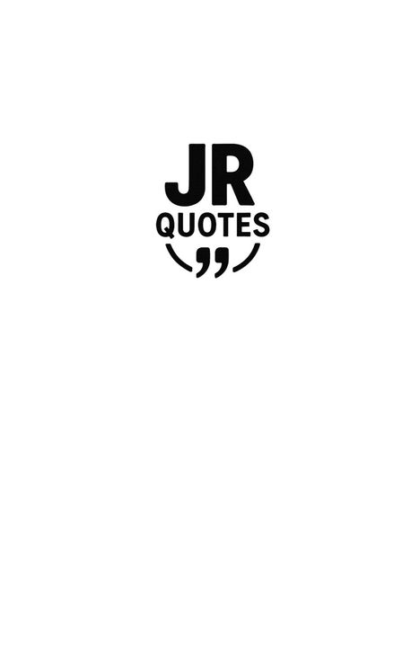 Text: "JR QUOTES". Illustrationsstil mit Anführungszeichen darunter.