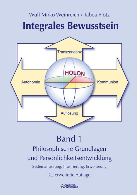 "Integrales Bewusstsein" von Wulf Mirko Weinreich und Tabea Plötz, Illustration: Kreissymbol mit Pfeilen und dem Wort "Holon".